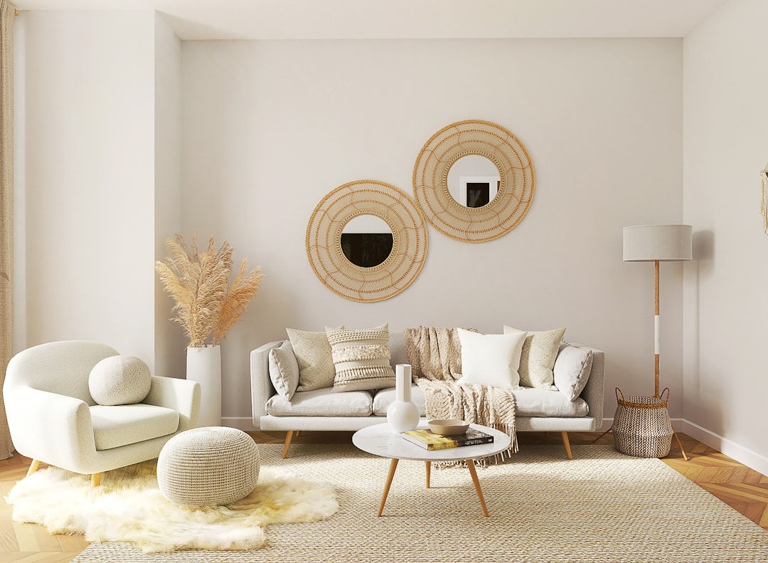 Clean contemporary living room