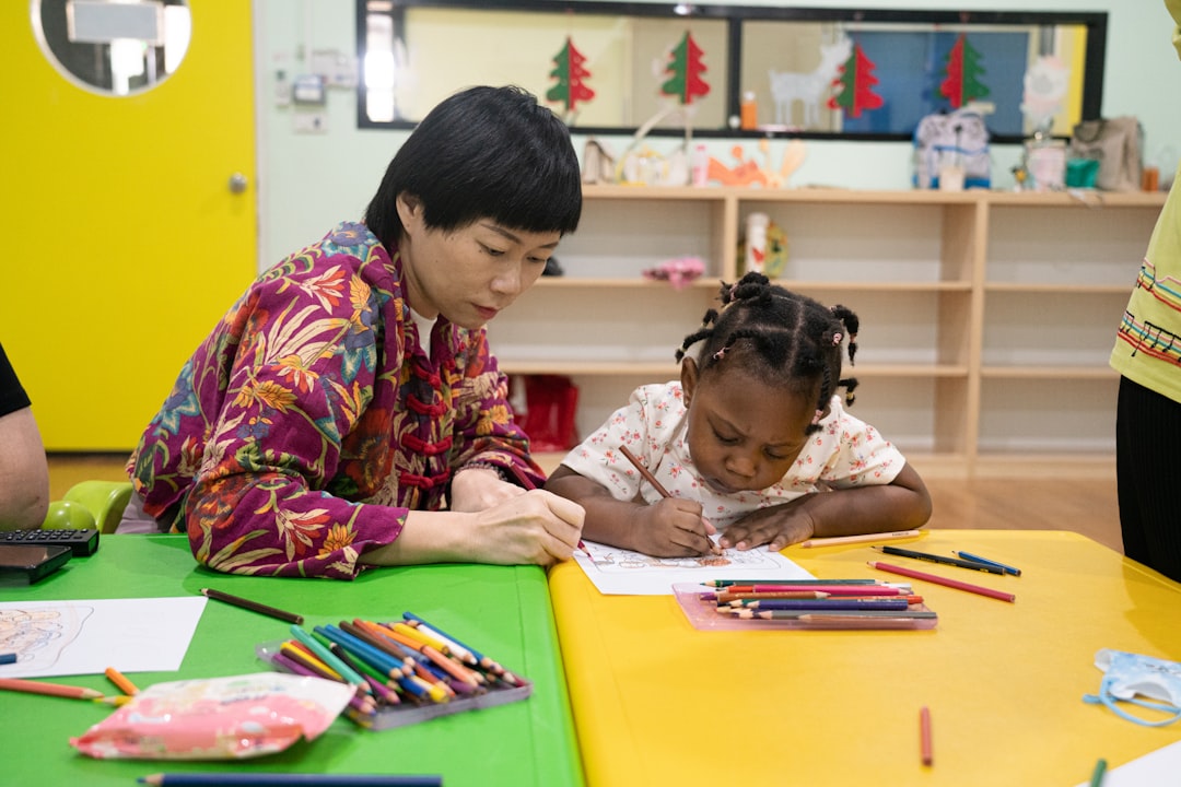 Bright daycare and learning center classroom