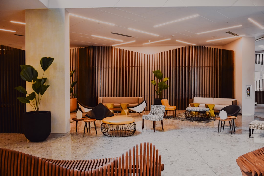 Clean apartment building lobby and common area